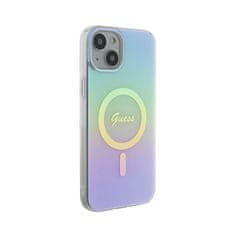 Guess Guess IML Iridescent MagSafe - Ohišje za iPhone 15 Plus (turkizno)