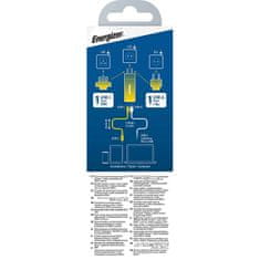 Energizer Energizer Ultimate - Multiplug EU / UK / US GaN USB-C &amp; USB-A 90W PD omrežni polnilnik + kabel USB-C (črn)