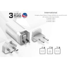 Energizer Energizer Ultimate - Multiplug EU / UK / US GaN USB-C &amp; USB-A 65W PD omrežni polnilnik + kabel USB-C (črn)