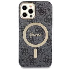 Guess Guess Bundle Pack MagSafe 4G - MagSafe ohišje za iPhone 12 / iPhone 12 Pro + komplet polnilnika (črno/zlato)