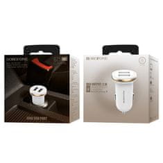 Borofone Borofone - 2x USB avtomobilski polnilec, bel