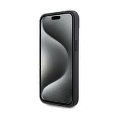 Ferrari Ferrari Perforiran kovinski logotip Waves - ohišje za iPhone 15 (črno)