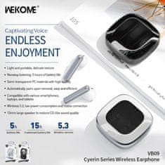 Wekome WEKOME VB09 Cyerin Series - V5.3 TWS brezžične slušalke Bluetooth s polnilnim ohišjem (bela)