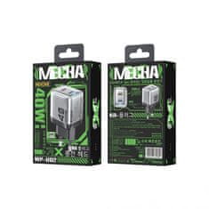 Wekome WEKOME WP-U02 Mecha Series - Polnilec 2x USB-C Super hitri polnilec GaN 40W (srebrn)