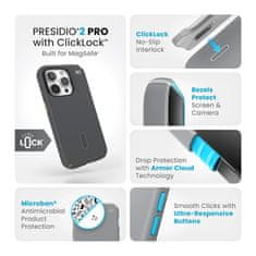 Speck Speck Presidio2 Pro ClickLock &amp; MagSafe - Ohišje za iPhone 15 Pro (ogleno siva / hladna bronasta)