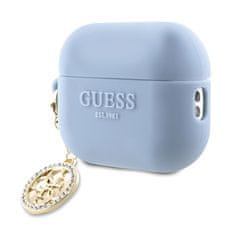 Guess Guess 3D gumijast 4G diamantni okras - Ovitek za AirPods Pro 2 (modri)