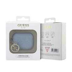 Guess Guess 3D gumijast 4G diamantni okras - Ovitek za AirPods Pro 2 (modri)