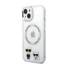 Karl Lagerfeld Karl Lagerfeld Karl &amp; Choupette Aluminium MagSafe - ohišje za iPhone 14 Plus (prozorno)