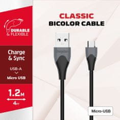 Energizer Energizer Classic - Povezovalni kabel USB-A do Micro USB 1,2 m (črn)