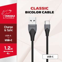 Energizer Energizer Classic - Povezovalni kabel USB-A na USB-C 1,2 m (črn)