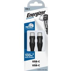 Energizer Energizer Ultimate - Povezovalni kabel USB-C do USB-C 100W 2 m (črn)