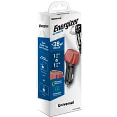 Energizer Energizer Ultimate - USB-C in USB-A 38W PD + QC3.0 avtomobilski polnilec (oreh)