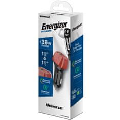 Energizer Energizer Ultimate - USB-C in USB-A 38W PD + QC3.0 avtomobilski polnilec (oreh)