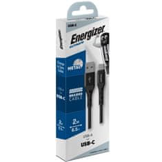 Energizer Energizer Ultimate - Povezovalni kabel USB-A na USB-C 2 m (črn)