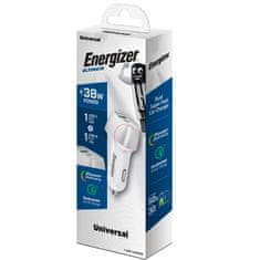 Energizer Energizer Ultimate - USB-C in USB-A 38W PD + QC3.0 avtomobilski polnilec (bela / srebrna)