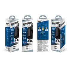 Energizer Energizer Ultimate - Multiplug EU / UK / US GaN USB-C &amp; USB-A 65W PD omrežni polnilnik + kabel USB-C (črn)