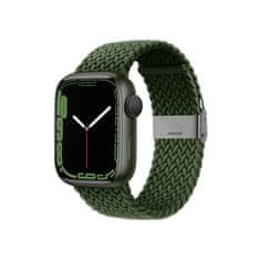 Crong Crong Wave Band - pleten trak za Apple Watch 42/44/45/49 mm (zelen)