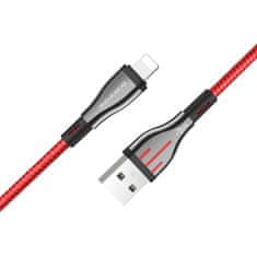 Borofone Borofone Highway - Povezovalni kabel USB-Lightning 1,2 m (črno/rdeče)