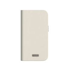 Moshi Moshi Overture MagSafe - Usnjeni ovitek 3-v-1 s prevleko za iPhone 15 (Eggnog White)