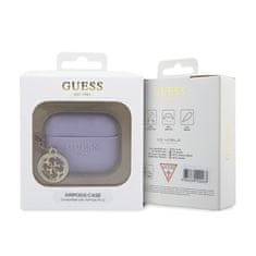 Guess Guess 3D gumijast 4G diamantni okras - etui za AirPods Pro 2 (vijolična)