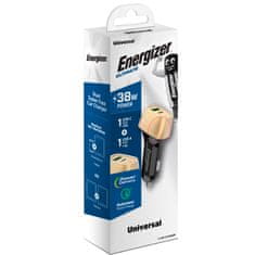 Energizer Energizer Ultimate - USB-C in USB-A 38W PD + QC3.0 avtomobilski polnilec (zlati / črni)