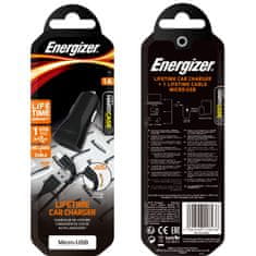 Energizer Energizer HardCase - Avtomobilski polnilnik USB-A 1A + kabel Micro USB (črn)