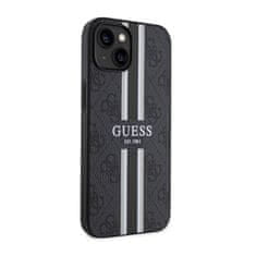 Guess Guess 4G Printed Stripes MagSafe - ohišje za iPhone 14 Plus (črno)