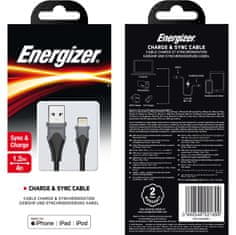 Energizer Energizer Classic - Povezovalni kabel USB-A na Lightning s certifikatom MFi 1,2 m (črn)