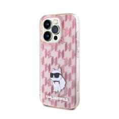 Karl Lagerfeld Karl Lagerfeld Monogram Choupette - Ohišje za iPhone 15 Pro Max (roza)