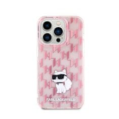 Karl Lagerfeld Karl Lagerfeld Monogram Choupette - Ohišje za iPhone 15 Pro Max (roza)