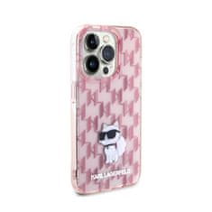 Karl Lagerfeld Karl Lagerfeld Monogram Choupette - Ohišje za iPhone 15 Pro Max (roza)