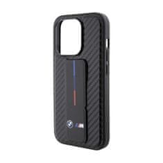 NEW BMW Grip Stand Smooth & Carbon - Ohišje za iPhone 15 Pro (črno)