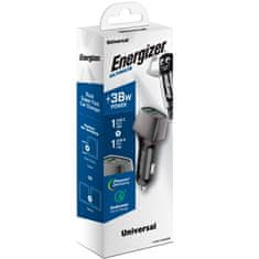 Energizer Energizer Ultimate - USB-C in USB-A 38W PD + QC3.0 avtomobilski polnilec (črn)