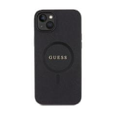 Guess Guess Saffiano MagSafe - etui za iPhone 15 (črn)