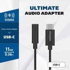 Energizer Energizer Ultimate - Avdio adapter iz USB-C na 3,5 mm priključek 11 cm (črn)