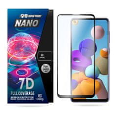 Crong Crong 7D Nano prilagodljivo steklo - hibridno steklo 9H za celoten zaslon telefona Samsung Galaxy A21s