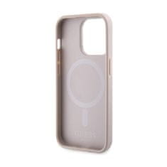 Guess Guess 4G Printed Stripes MagSafe - ohišje za iPhone 15 Pro (roza)