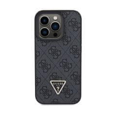 Guess Guess usnje 4G Triangle Strass - Ohišje za iPhone 15 Pro Max (črno)