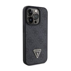 Guess Guess usnje 4G Triangle Strass - Ohišje za iPhone 15 Pro Max (črno)