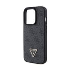 Guess Guess usnje 4G Triangle Strass - Ohišje za iPhone 15 Pro Max (črno)