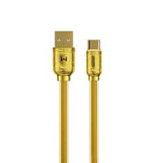 Wekome WEKOME WDC-161 Sakin Series - priključni kabel USB-A na USB-C za hitro polnjenje 6A 1 m (zlati)