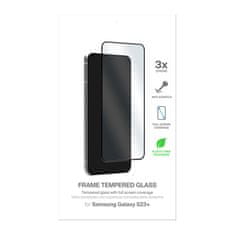 Puro PURO Frame Tempered Glass - Kaljeno steklo za zaščito zaslona za Samsung Galaxy S23+ (črn okvir)