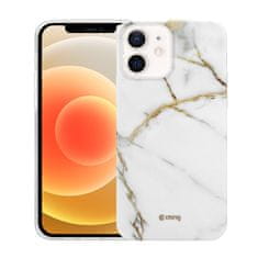 Crong Ohišje Crong Marble - Ohišje za iPhone 12 Mini (belo)