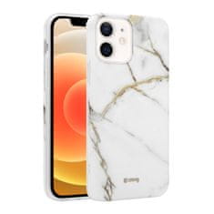 Crong Ohišje Crong Marble - Ohišje za iPhone 12 Mini (belo)