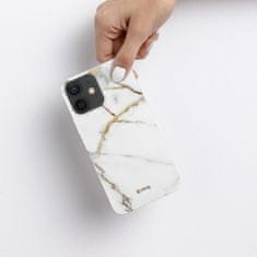 Crong Ohišje Crong Marble - Ohišje za iPhone 12 Mini (belo)