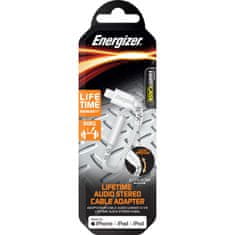 Energizer Energizer HardCase - avdio adapter Lightning na 3,5 mm jack s certifikatom MFi 11 cm ROW (bel) doživljenjska garancija