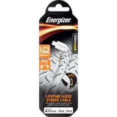 Energizer Energizer HardCase - 3,5-milimetrski zvočni kabel z vtičem - Lightning MFi certificiran 1,5 m EU (bel) doživljenjska garancija