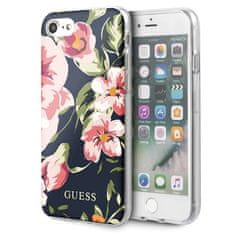 Guess Guess Flower Shiny Collection N3 - Ohišje za iPhone SE 2020 / 8 / 7 (mornarska)