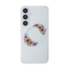 Guess Guess IML Flowers Wreath MagSafe - ovitek za Samsung Galaxy S24+ (prozoren)