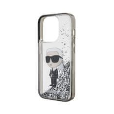 Karl Lagerfeld Karl Lagerfeld Liquid Glitter Ikonik - Ohišje za iPhone 15 Pro (prozorno)